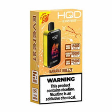 Banana Breeze Flavored HQD Cuvie Everest Disposable Vape - 2500K Puffs | EveryThing Vapes