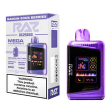Bangin Sour Berries Flavored RAZ DC25000 Disposable Vape Device - 25K Puffs - 6PK | Everything Vapes