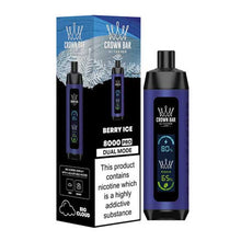 Berry Ice Flavored Al Fakher Crown Bar Disposable Vape Device - 8000 Puffs | everythingvapes.com - 10PK