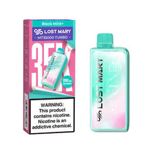 Black Mint Flavored Lost Mary MT35000 Disposable Vape Device - 35K Puffs - 10PK | EveryThing Vapes