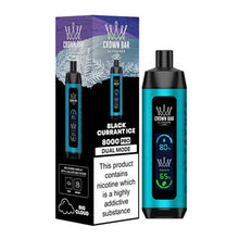 Blackcurrant Ice Flavored Al Fakher Crown Bar Disposable Vape Device - 8000 Puffs | everythingvapes.com - 10PK
