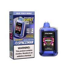 Blue Peach Mango Flavored Spaceman Nebula 25K Plus Disposable Vape Device 6PK | EveryThing Vapes