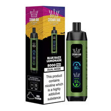 Blue Razz Lemonade Flavored Al Fakher Crown Bar Disposable Vape Device - 8000 Puffs | everythingvapes.com - 10PK