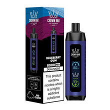 Blueberry Gum Flavored Al Fakher Crown Bar Disposable Vape Device - 8000 Puffs | everythingvapes.com - 10PK