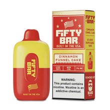 Cinnamon Funnel Cake Flavored FIFTY BAR 6500 Disposable Vape Device 6PK | EveryThing Vapes