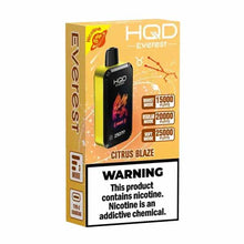 Citrus Blaze Flavored HQD Cuvie Everest Disposable Vape - 2500K Puffs | EveryThing Vapes