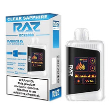 Clear Sapphire Flavored RAZ DC25000 Disposable Vape Device - 25K Puffs - 6PK | Everything Vapes