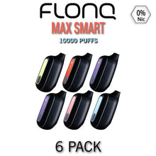 FLONQ Max Smart 0% Nicotine Disposable Vape Device | 10000 PUFFS - 6PK