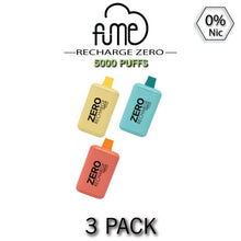 Fume RECHARGE ZERO 0% Disposable Vape Device | 5000 Puffs - 3PK