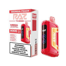 Georgia Peach Flavored Raz TN9000 Disposable Vape Device 6PK | everythingvapes.com