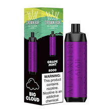 Grape Mint (LCD Screen) Flavored Al Fakher Disposable Vape Device - 800K Puffs - 10PK | EveryThing Vapes