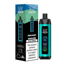 Gum Mint Flavored Al Fakher Crown Bar Disposable Vape Device - 8000 Puffs | everythingvapes.com - 10PK