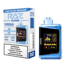 Iced Blue Dragon Flavored RAZ DC25000 Disposable Vape Device - 25K Puffs - 6PK | Everything Vapes