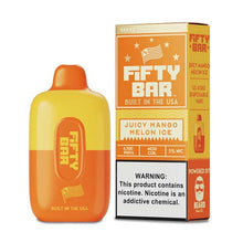 Juicy Mango Melon Ice Flavored FIFTY BAR 6500 Disposable Vape Device 6PK | EveryThing Vapes