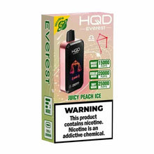 Juicy Peach Ice Flavored HQD Cuvie Everest Disposable Vape - 2500K Puffs | EveryThing Vapes