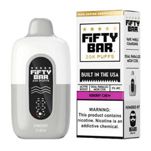 Kiberry Chew Flavored Fifty Bar V2 Disposable Vape Device - 20000 Puffs - 6PK | EveryThing Vapes