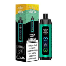 Lemon Mint Flavored Al Fakher Crown Bar Disposable Vape Device - 8000 Puffs | everythingvapes.com - 10PK