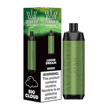 Lucid Dream Flavored Al Fakher Crown Bar Disposable Vape Device - 8000 Puffs | everythingvapes.com - 10PK