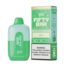 Mint Flavored FIFTY BAR 6500 Disposable Vape Device 6PK | EveryThing Vapes