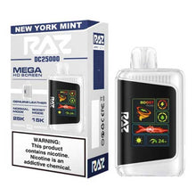 New York Mint Flavored RAZ DC25000 Disposable Vape Device - 25K Puffs - 6PK | Everything Vapes