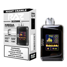 Night Crawler Flavored RAZ DC25000 Disposable Vape Device - 25K Puffs - 6PK | Everything Vapes