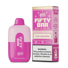 Pink Squares Flavored FIFTY BAR 6500 Disposable Vape Device 6PK | EveryThing Vapes