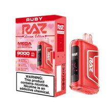 Ruby Flavored Raz TN9000 Disposable Vape Device 6PK | everythingvapes.com