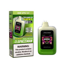 Sour Apple Ice Flavored Spaceman Nebula 25K Plus Disposable Vape Device 3PK | EveryThing Vapes