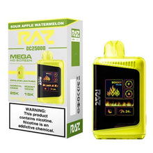 Sour Apple Watermelon Flavored RAZ DC25000 Disposable Vape Device - 25K Puffs - 6PK | Everything Vapes