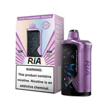 Sour Strawberry Dragon Flavored RiA NV30K Disposable Vape Device - 30K Puffs