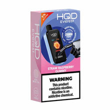 Strawberry Raspberry Ice Flavored HQD Cuvie Everest Disposable Vape - 2500K Puffs | EveryThing Vapes