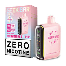 Strawberry B-Pop Flavored Geek Bar Pulse ZERO Disposable Vape Device - 15K Puffs | Everything Vapes