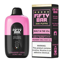 Strawberry Cereal Donut Milk Flavored Fifty Bar V2 Disposable Vape Device - 20000 Puffs - 6PK | EveryThing Vapes