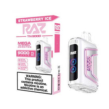 Strawberry Ice Raz TN9000 Disposable Vape Device 6PK | everythingvapes.com