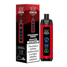 Strawberry Punch Flavored Al Fakher Crown Bar Disposable Vape Device - 8000 Puffs | everythingvapes.com - 10PK