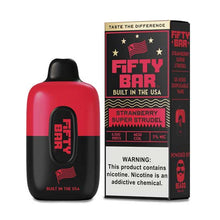 Strawberry Super Strudel Flavored FIFTY BAR 6500 Disposable Vape Device 6PK | EveryThing Vapes