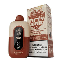 Vanilla Bean Tobacco Flavored Fifty Bar x Hidden Hills Disposable Vape Device - 2000K Puffs - 3PK | EveryThing Vapes