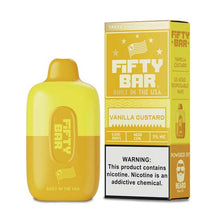 Vanilla Custard Flavored FIFTY BAR 6500 Disposable Vape Device 6PK | EveryThing Vapes