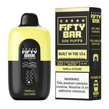 Vanilla Custard Flavored Fifty Bar V2 Disposable Vape Device - 20000 Puffs - 6PK | EveryThing Vapes