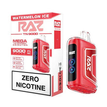 Watermelon Ice Flavored RAZ TN9000 ZERO Disposable Vape Device - 9000 Puffs | Everything Vapes
