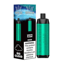 White Flash Flavored Al Fakher Crown Bar Disposable Vape Device - 8000 Puffs | everythingvapes.com - 10PK