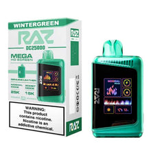 Wintergreen Flavored RAZ DC25000 Disposable Vape Device - 25K Puffs - 6PK | Everything Vapes