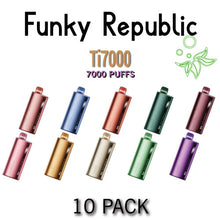 Funky Republic Ti7000 by EB Create Disposable Vape Device | 7000 Puffs - 10PK