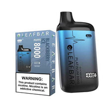 Blackberry Ice Flavored Leaf Bar Platinum Disposable Vape Device 8000 Puffs 6PK | everythingvapes.com