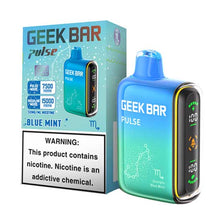 Blue Mint Flavored Geek bar Pulse Disposable Vape Device - 15000 Puffs | everythingvapes.com - 3PK