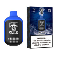 Blue Razz Flavored Death Row Vapes 2% Disposable Vape Device - 5000 Puffs | everythingvapes.com -  6PK