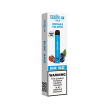 Blue Razz Flavored Squid 1.6K Disposable Vape Device