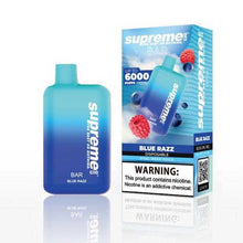 Blue Razz Flavored Supreme BAR Disposable Vape Device 6000 Puffs 3PK | everythingvapes.com
