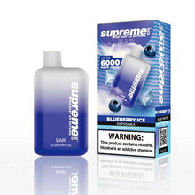 Blueberry Ice Flavored Supreme BAR Disposable Vape Device 6000 Puffs 3PK | everythingvapes.com