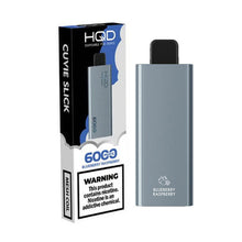 Blueberry Raspberry Flavored HQD Cuvie Slick Disposable Vape Device 6000 Puffs - 10 Pack | everythingvapes.com
